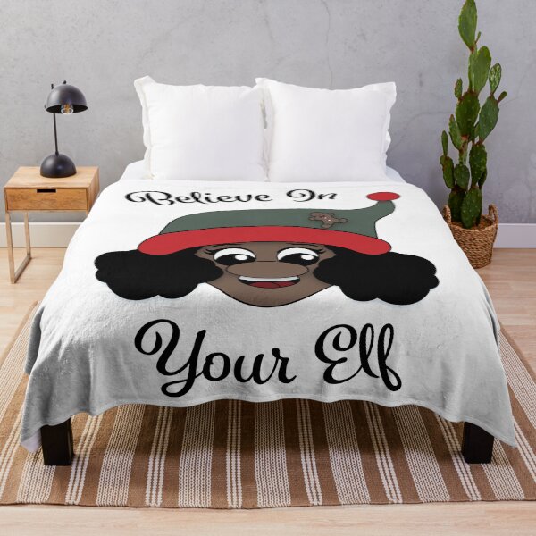 Item preview, Believe in your Elf Black Elf Christmas Self Pun designed and sold by DesignsofWhimsy.