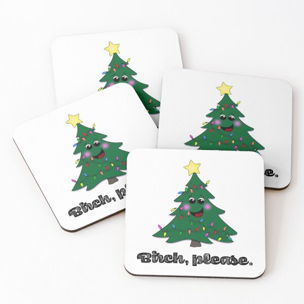 Item preview, Birch Please Christmas Tree Holiday Pun designed and sold by DesignsofWhimsy.