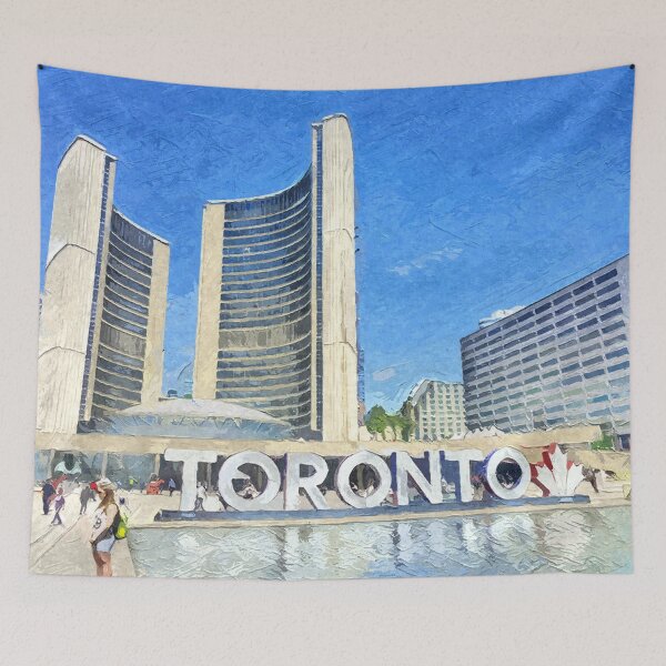 Item preview, Toronto Newer City Hall Busy Public Square designed and sold by Paul Comtois.