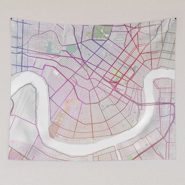 Item preview, New Orleans City Map, USA City Louisiana designed and sold by TheRedFinch.