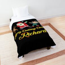 Richard Name - Dabbing Santa Claus Elf Reindeer Snowman - Merry Dabbing Christmas Richard Comforter