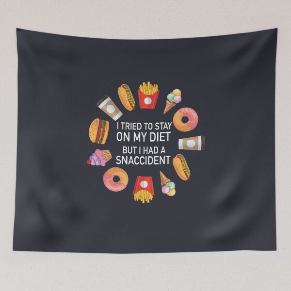 Item preview, Funny Snackccident Junk Food Burger Fries Hot Dog Donut Ice Cream Cupcake Coffee Novelty Gift designed and sold by aqualiontees.