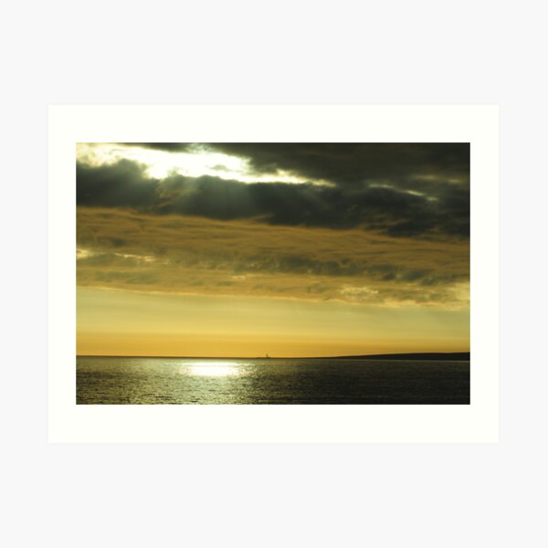 Grey cloud turned yellow Art Print