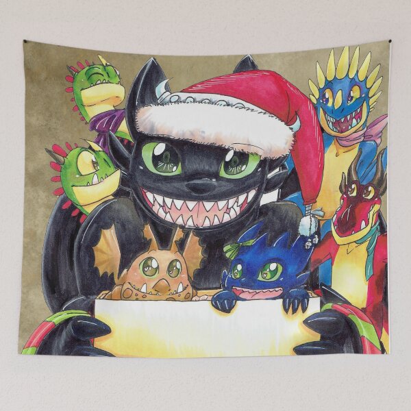 Item preview, Toothless Happy Snoggletog HTTYD Merry Christmas  designed and sold by aventi24.