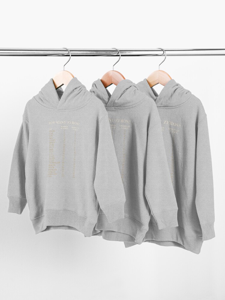 Alternate view of Big Numbers How Many Zeros Toddler Pullover Hoodie