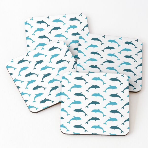 Item preview, Seamless dolphin pattern. Simple silhouette vector background designed and sold by illucesco.