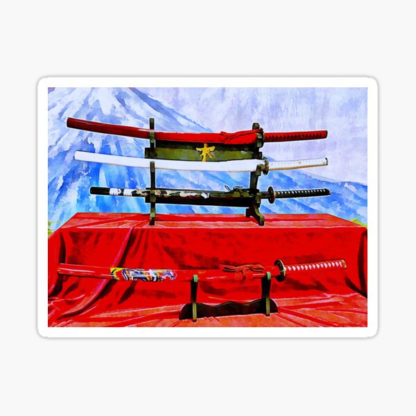 Japanese Sword Display Sticker