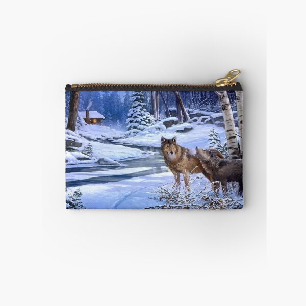 Item preview, Christmas Winter Wolves Painting designed and sold by aventi24.