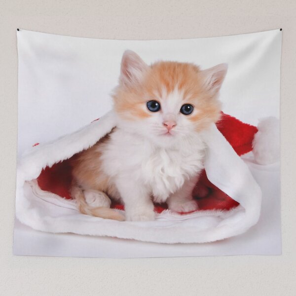 Item preview, Kitty Cat in Christmas Hat designed and sold by aventi24.