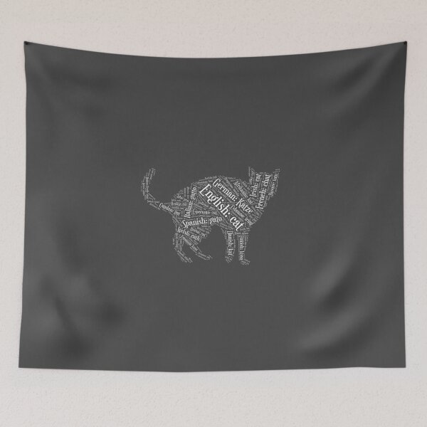 Item preview, Cat word cloud designed and sold by EmaRo.