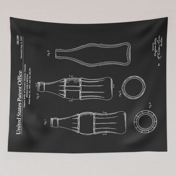 Item preview, Soda Bottle Patent - Black designed and sold by FinlayMcNevin.