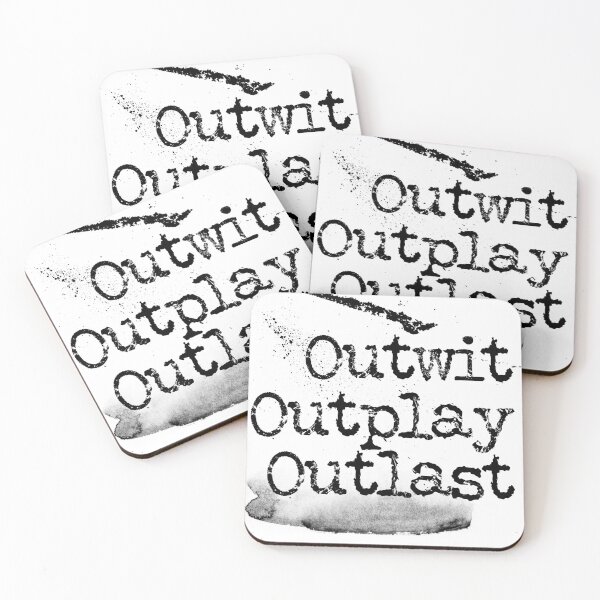 Item preview, Outwit outplay outlast typography text art quote by Word Fandom - wordfandom designed and sold by Kerry Pritchard.