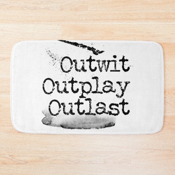 Artikelvorschau, Outwit outplay outlast typography text art quote by Word Fandom - wordfandom entworfen und verkauft von Kerry Pritchard.