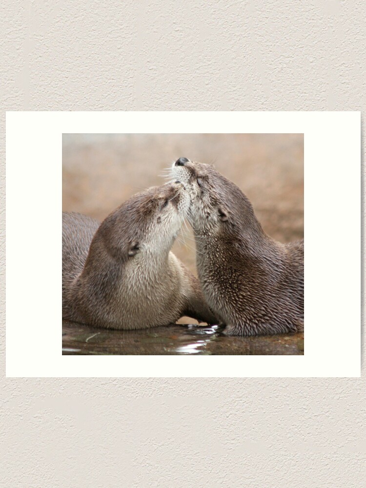 Alternate view of Otter kisses Art Print