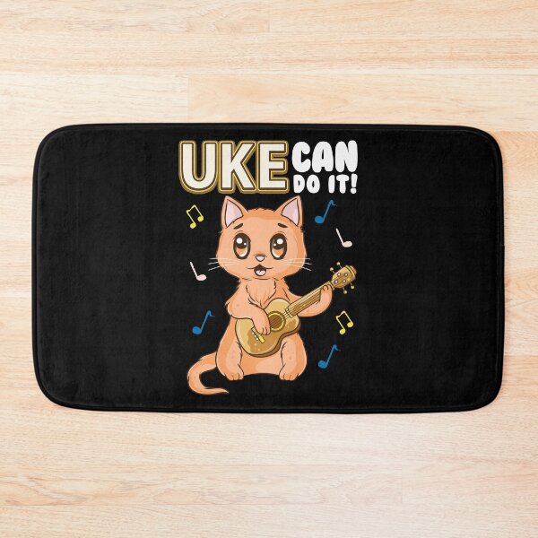 Item preview, Cute & Funny Uke Can Do It! Ukulele Cat Pun designed and sold by perfectpresents.