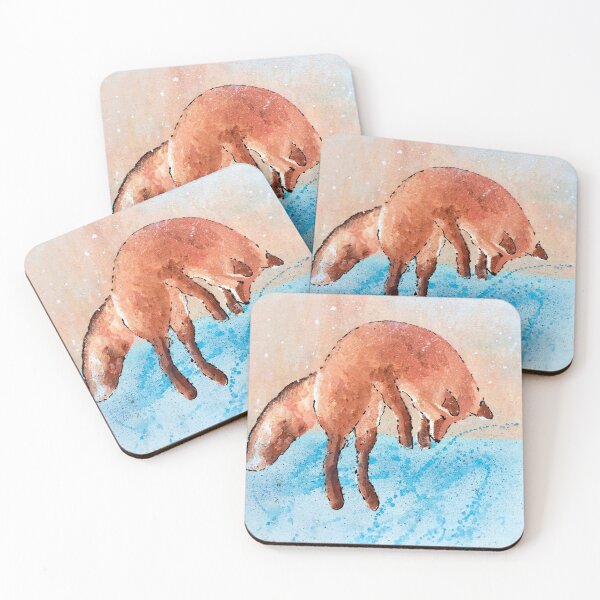 Item preview, Fox jumping in snow designed and sold by HotVector.