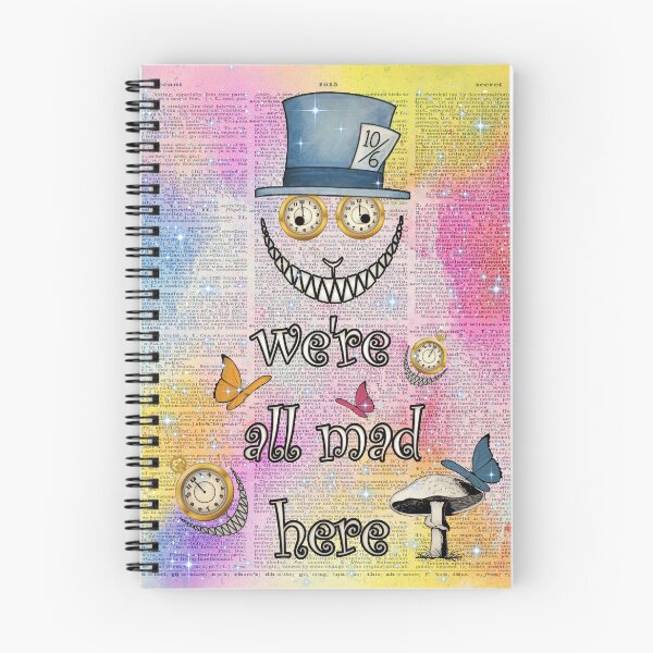 Item preview, We're All Mad Here - Colorful Watercolor- Vintage Dictionary Page - Alice In Wonderland designed and sold by Gypsy  Queen.