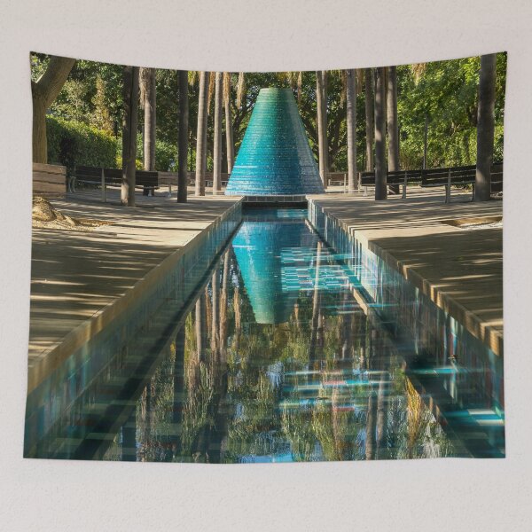Item preview, Cool Conical Fountain and Reflecting Pool in Parque das Nacoes Lisbon Portugal designed and sold by Georgia Mizuleva.