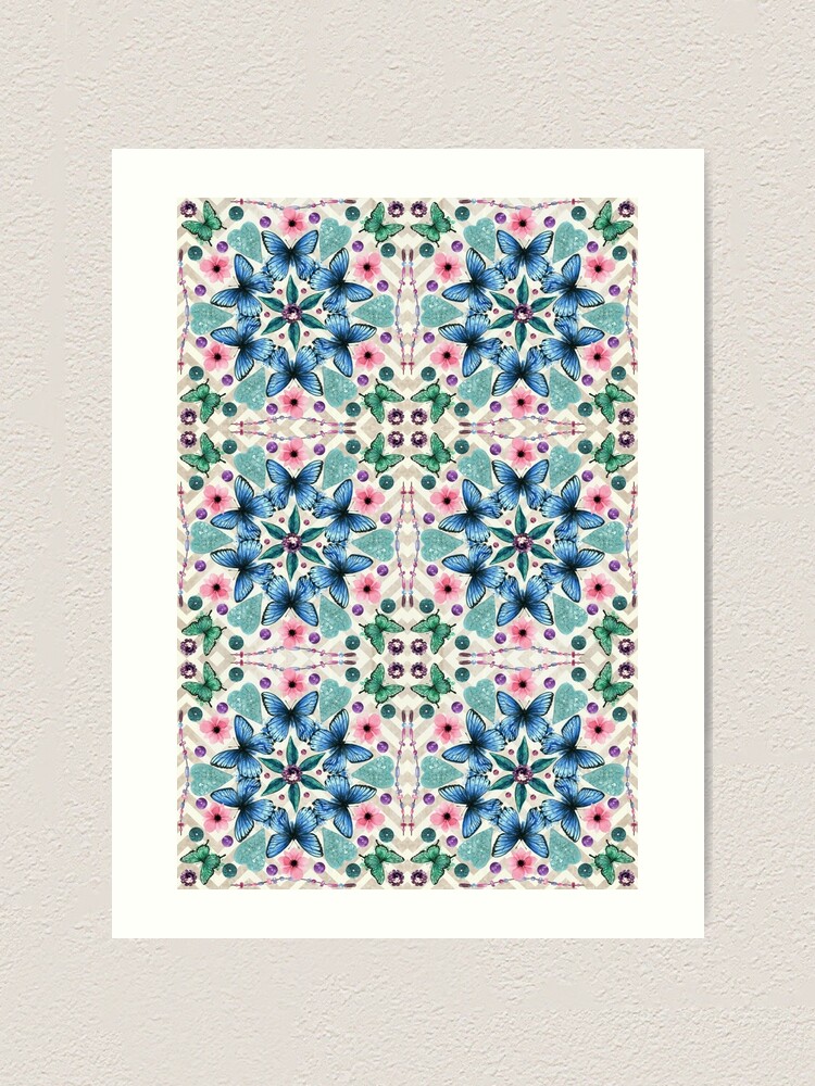 Alternate view of A Kaleidoscope of Butterflies - Light Art Print