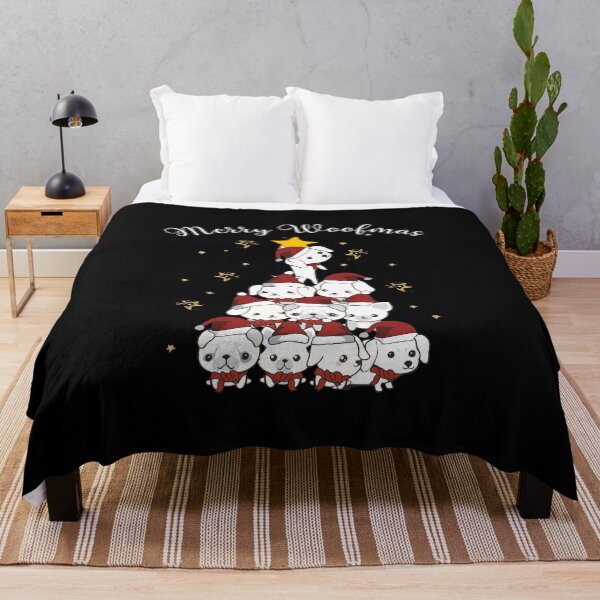Item preview, Dog Christmas tree Merry Woofmas from cute puppies funny gift for dog lovers designed and sold by alenaz.