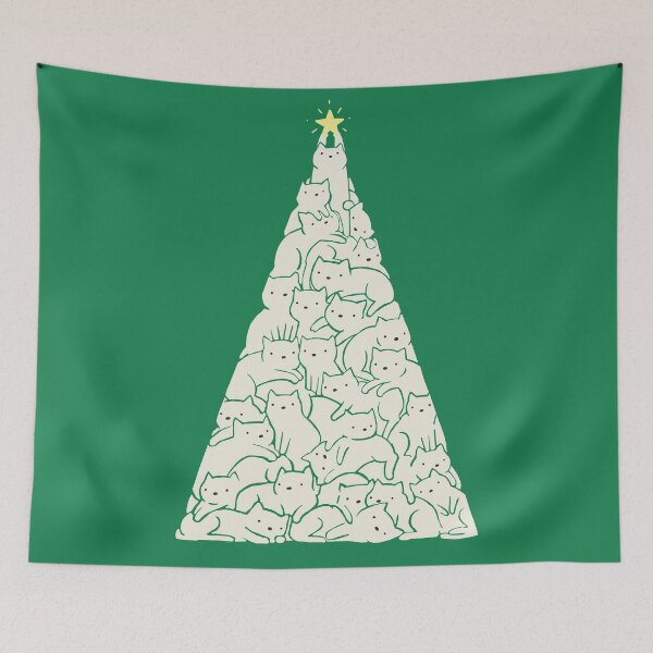 Item preview, Meowry Christmas designed and sold by ilovedoodle.
