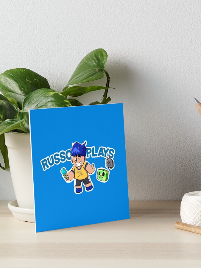 Russo Plays Art Board Print By Lovegames Redbubble - russoplays roblox character