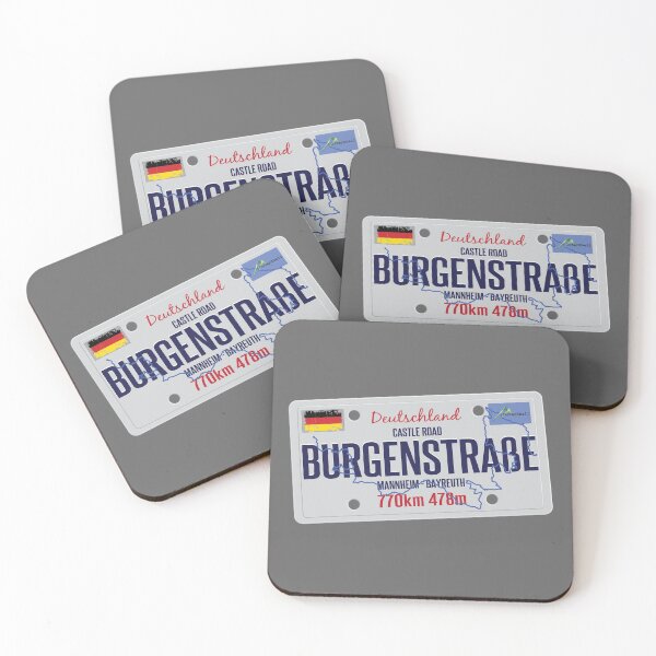 Item preview, Castle Road Iconic German Motorcycle Route Burgenstrasse Sticker & T-Shirt 01 designed and sold by OuterShellUK.