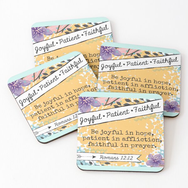 Item preview, Bible verse art Joyful Patient Faithful Prayer designed and sold by lowodesigns.