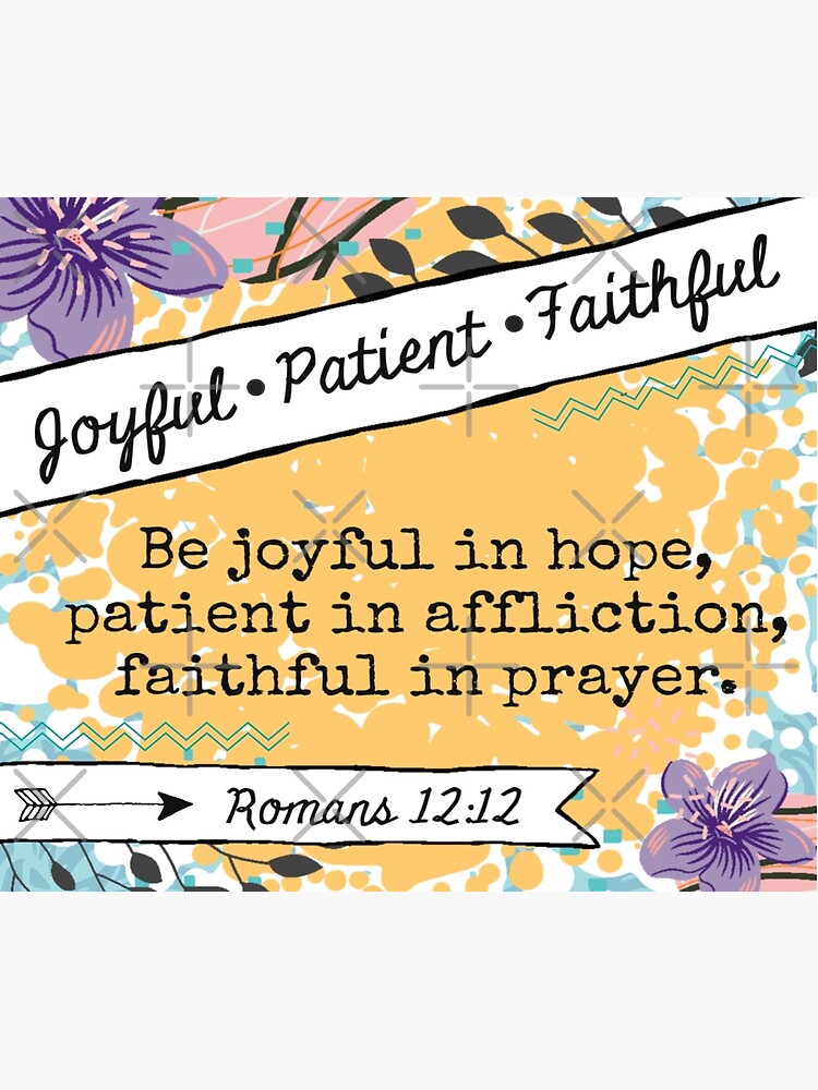 Joyful Patient Faithful (Lavender) {Poster}