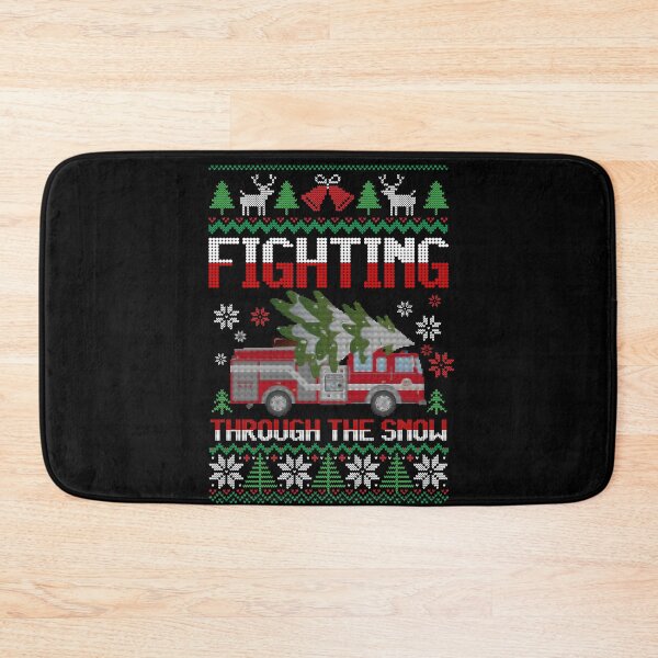 Item preview, Funny Firefighter Gift - Fighting Through The Snow - Christmas designed and sold by kntranhoang.