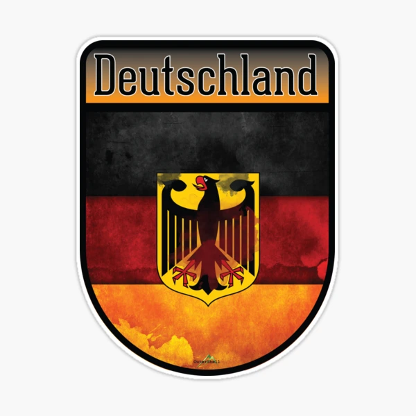 GERMANY Deutschland German Deutsch shield stickers decals 01 Sticker for  Sale by OuterShellUK