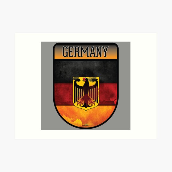 GERMANY Deutschland German Deutsch shield stickers decals 02 Art Print for  Sale by OuterShellUK