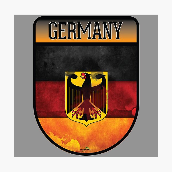 Item preview, GERMANY Deutschland German Deutsch shield stickers decals 02 designed and sold by OuterShellUK.