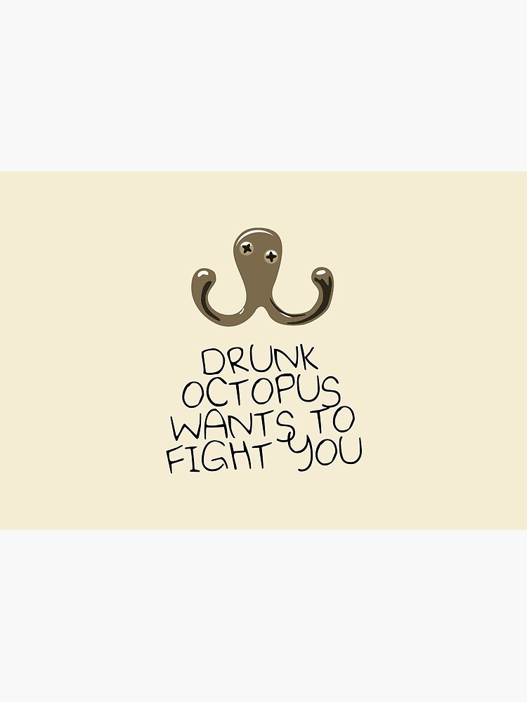 Drunk Octopus Wants To Fight You Hardcover Journal for Sale by jezkemp