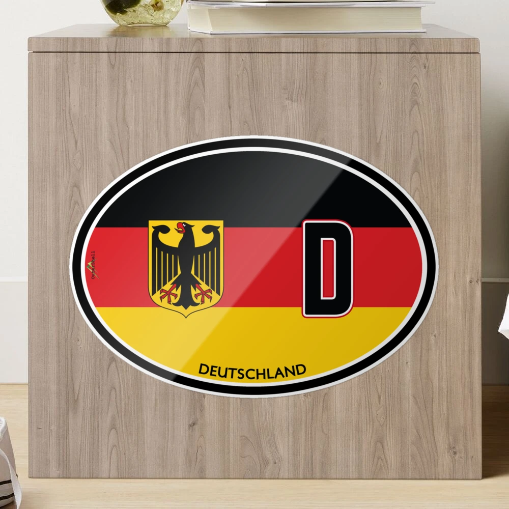 GERMANY Deutschland German DEUTSCH Vehicle ID Sticker Flag | Sticker