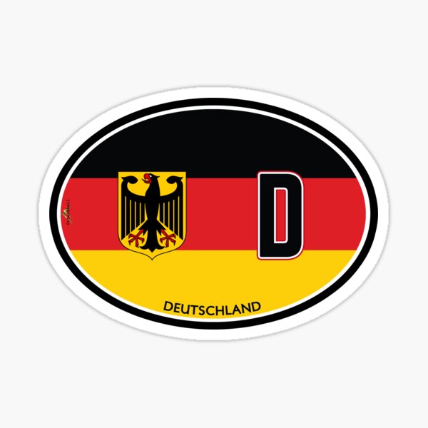 GERMANY Deutschland German DEUTSCH Vehicle ID Sticker Flag Sticker