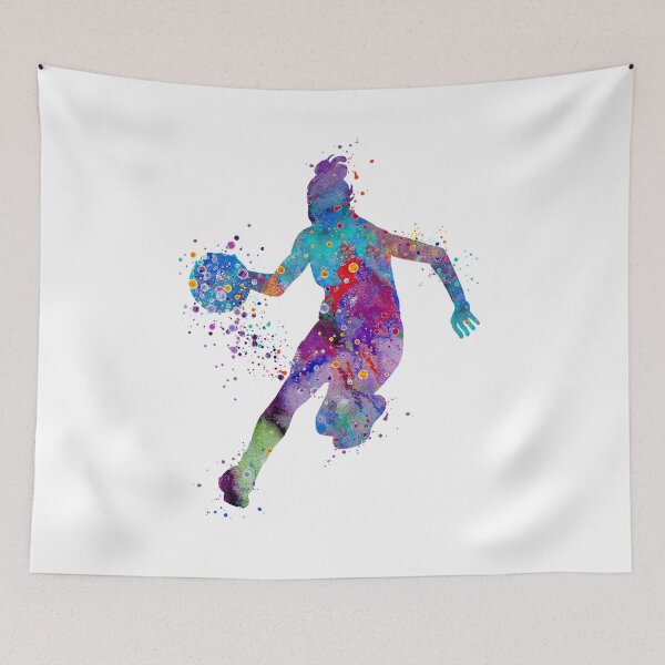 Item preview, Girl Basketball Watercolor Painting Art Print Gifts designed and sold by LotusGifts.