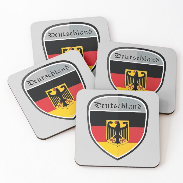 Item preview, GERMANY Deutschland German DEUTSCH Shield Sticker Flag 03 designed and sold by OuterShellUK.