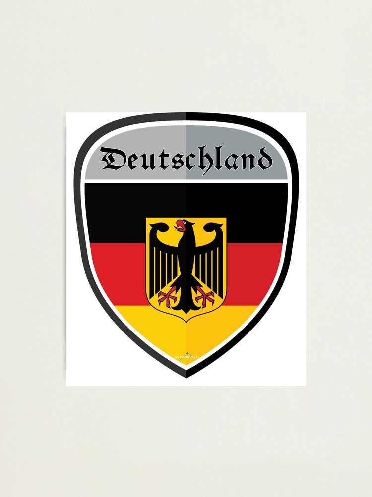 Fotodruck for Sale mit GERMANY Deutschland German DEUTSCH Schild Aufkleber  Flagge 03 von OuterShellUK