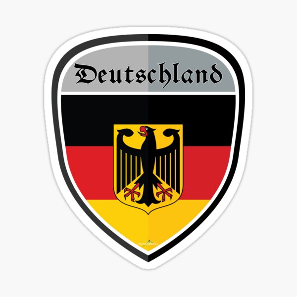 GERMANY Deutschland German Shield DEUTSCH 100mm (4) Vinyl Bumper Sticker,  Decal