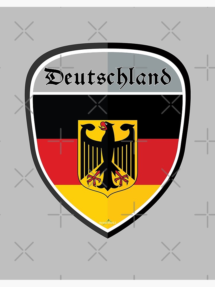 GERMANY Deutschland German DEUTSCH Shield Sticker Flag 03 | Art Board Print