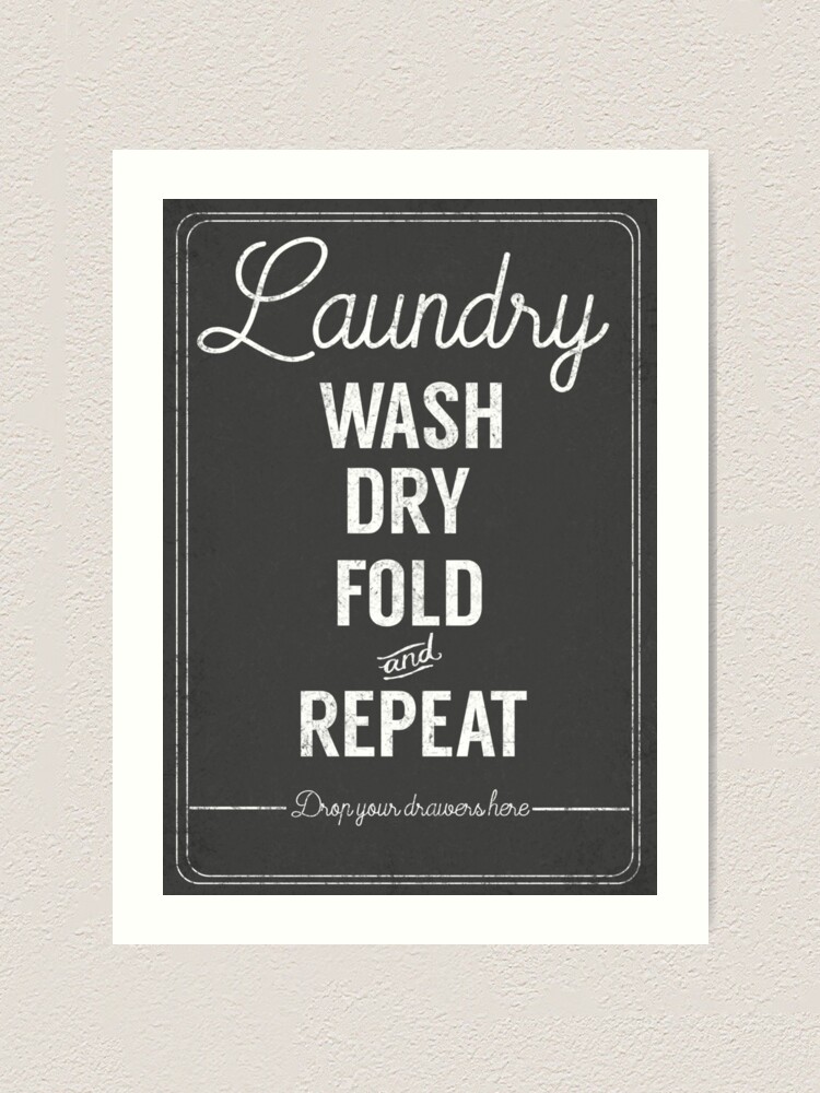 Vintage Style Laundry Room Decor Art Print By Theartyapples Redbubble