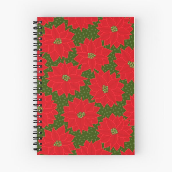 Item preview, Christmas Florals - Red Poinsettia on Green designed and sold by The Wellington Boot.