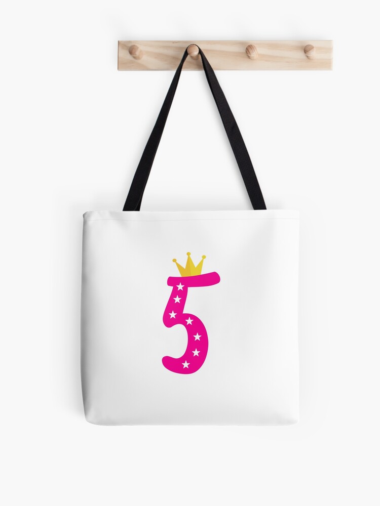 Magnet avec l'œuvre « Anniversaire Fille 5 ans Princesse T-Shirt