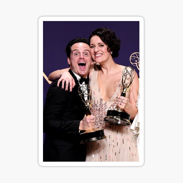 Vista previa del artículo con la obra «Phoebe Waller-Bridge y Andrew Scott», diseñado y vendido por Fun Stuff Merch.