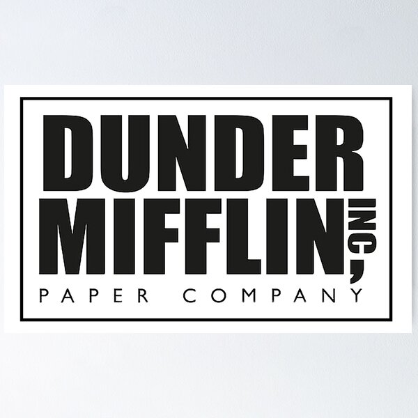 Dunder Mifflin Paper Company Logo Sticker Decal (The Office Funny tv Show)  3 x 4 inch c