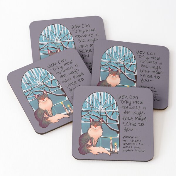 Item preview, "Please Do Not Shame Yourself" Snowy Window Cat designed and sold by thelatestkate.