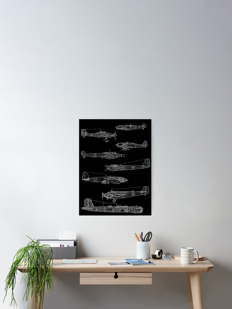 WW2 WWII WORLD WAR 2 WALL ART CANVAS PRINT POSTER PHOTO PICTURE AIRCRAFT DECOR .
