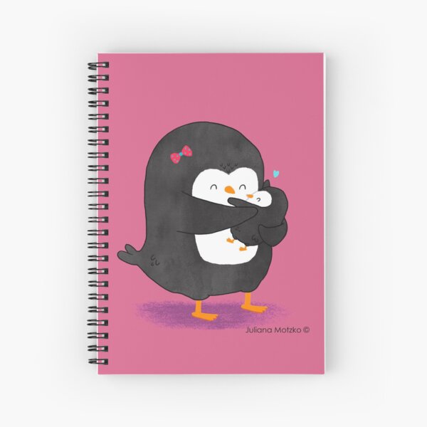 Mother Penguin's Love Spiral Notebook