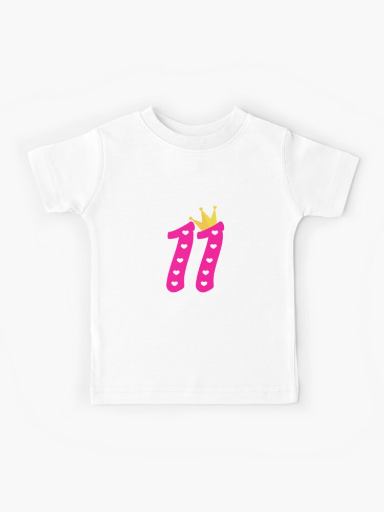 T-shirt enfant avec l'œuvre « Anniversaire fille 11 ans idée cadeau  princesse Onzième anniversaire » de l'artiste Jelisandie